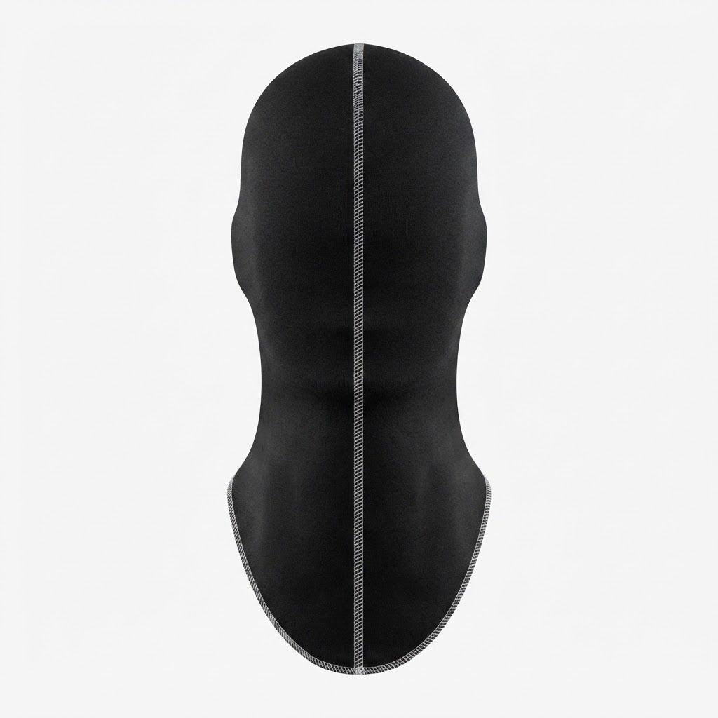 Professional Black Fire-Resistant Racing Balaclava – SFI &amp; FIA Approved, Flatlock Stitching