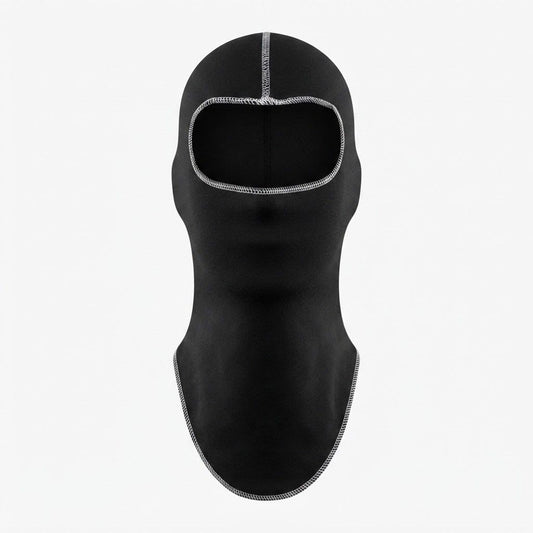Professional Black Fire-Resistant Racing Balaclava – SFI &amp; FIA Approved, Flatlock Stitching