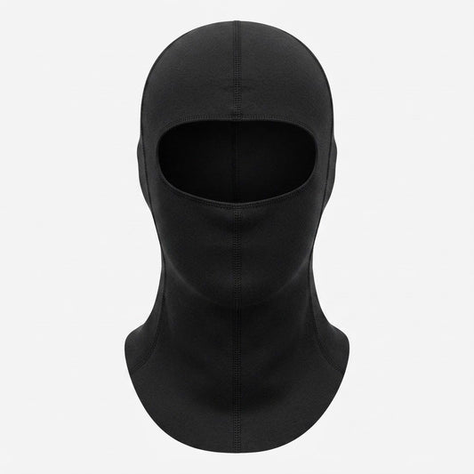 Black Thermal Balaclava – Premium Performance Headwear with Flatlock Stitching