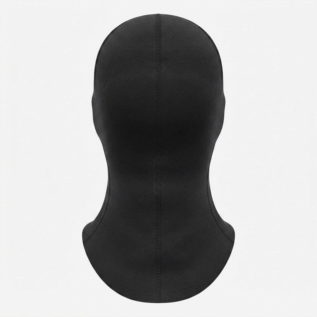 Black Thermal Balaclava – Premium Performance Headwear with Flatlock Stitching