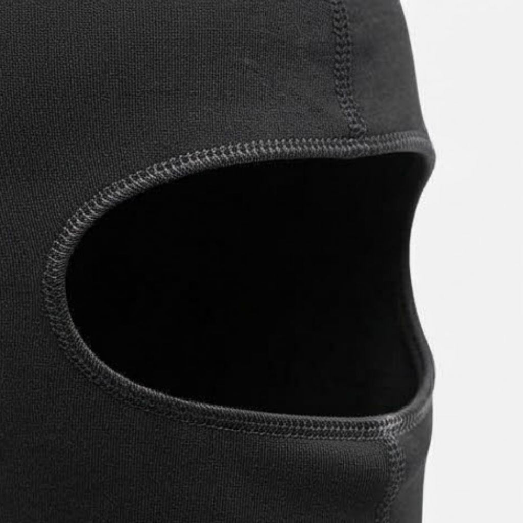 Black Thermal Balaclava – Premium Performance Headwear with Flatlock Stitching