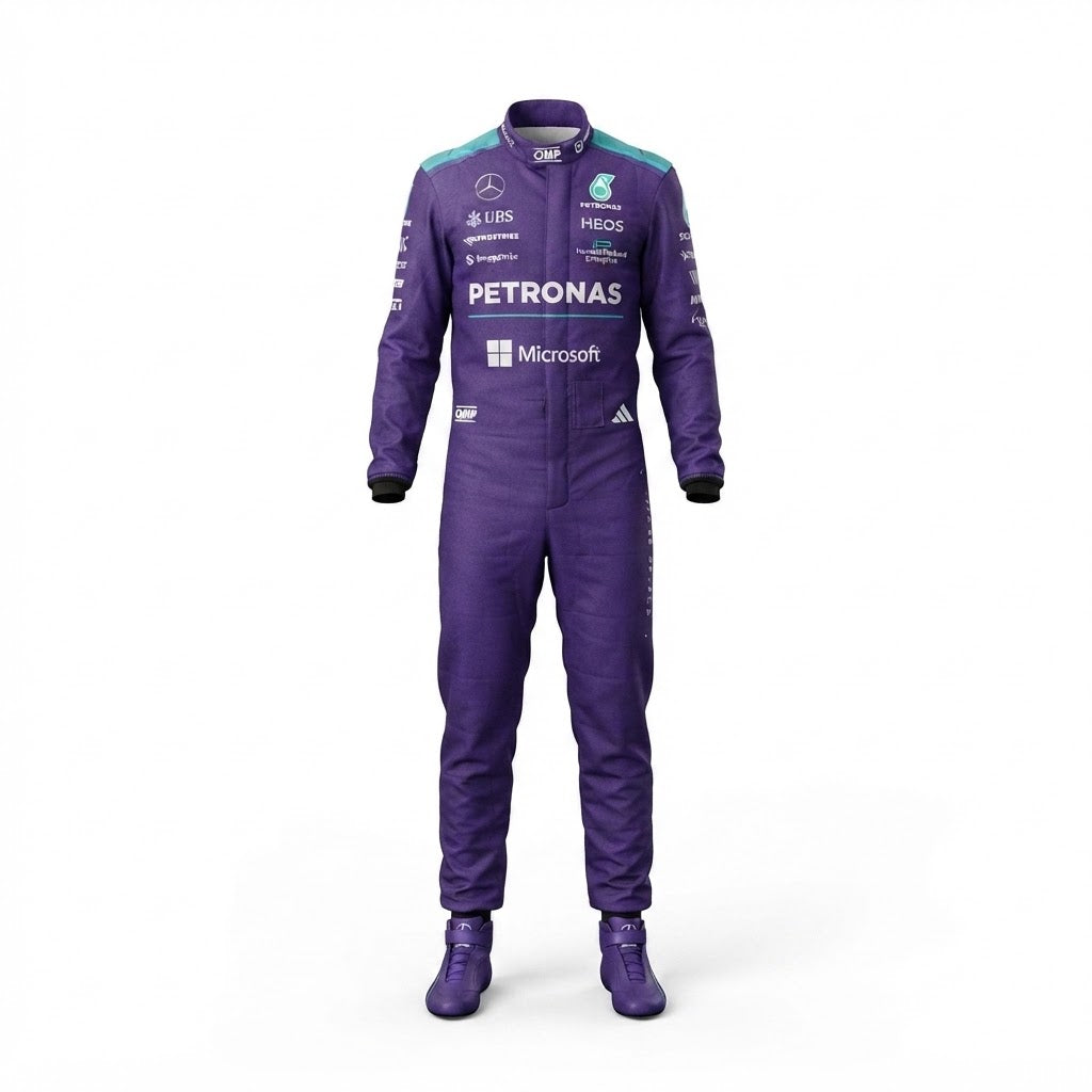 2026 George Russell Mercedes F1 Race Suit Replica karting suit
