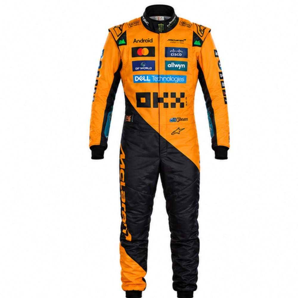 Professional Orange & Black Karting Race Suits | Custom Motorsport Racing Suit for Karting & Track Competition