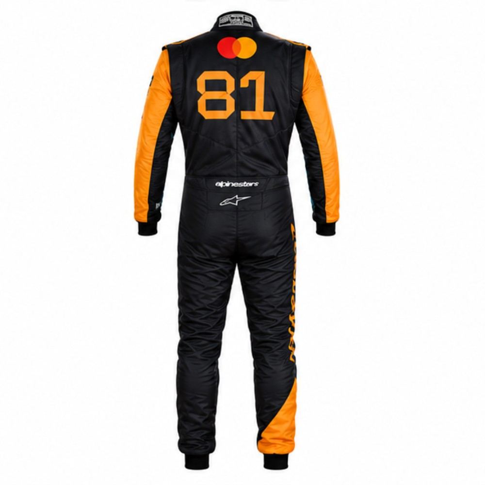 Professional Orange & Black Karting Race Suits | Custom Motorsport Racing Suit for Karting & Track Competition