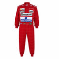 Ayrton Senna Racing Suit | Red Motorsport Karting Suit | Professional Go-Kart & Racing Jumpsuit