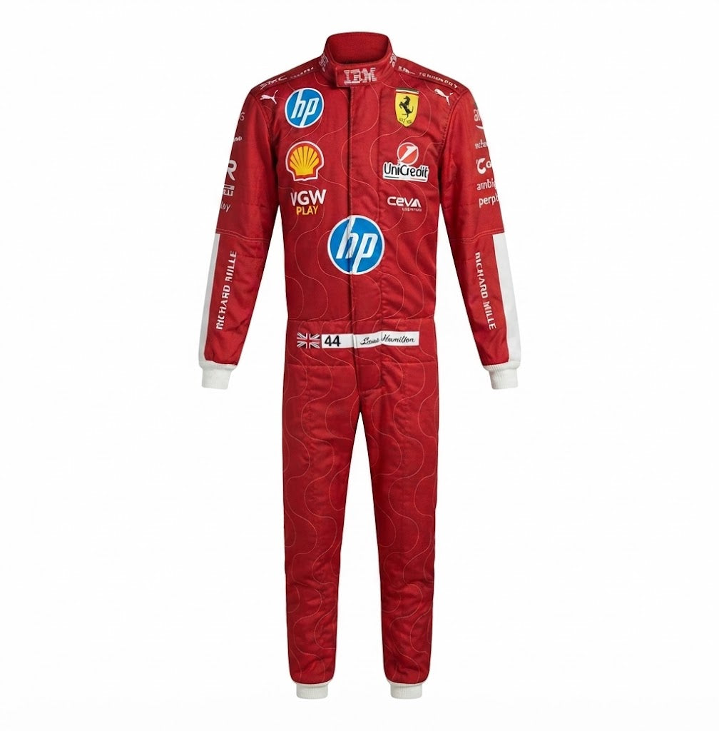 2025 Lewis Hamilton Monza GP Ferrari F1 karting suit