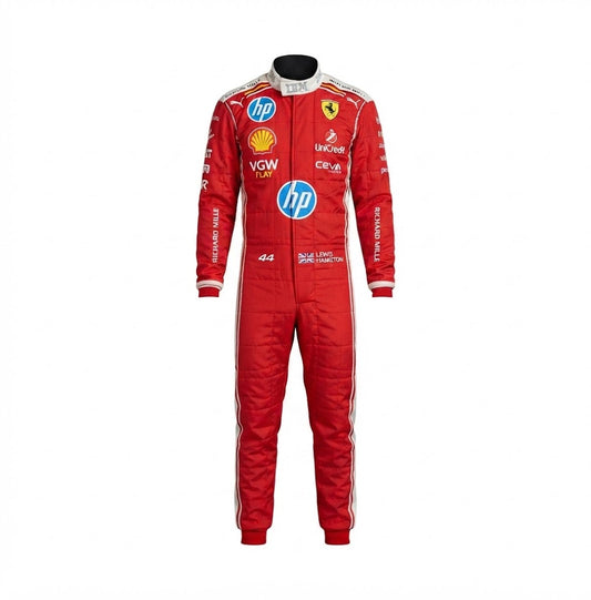 2026 Lewis Hamilton Ferrari F1 Racing Kart Suit